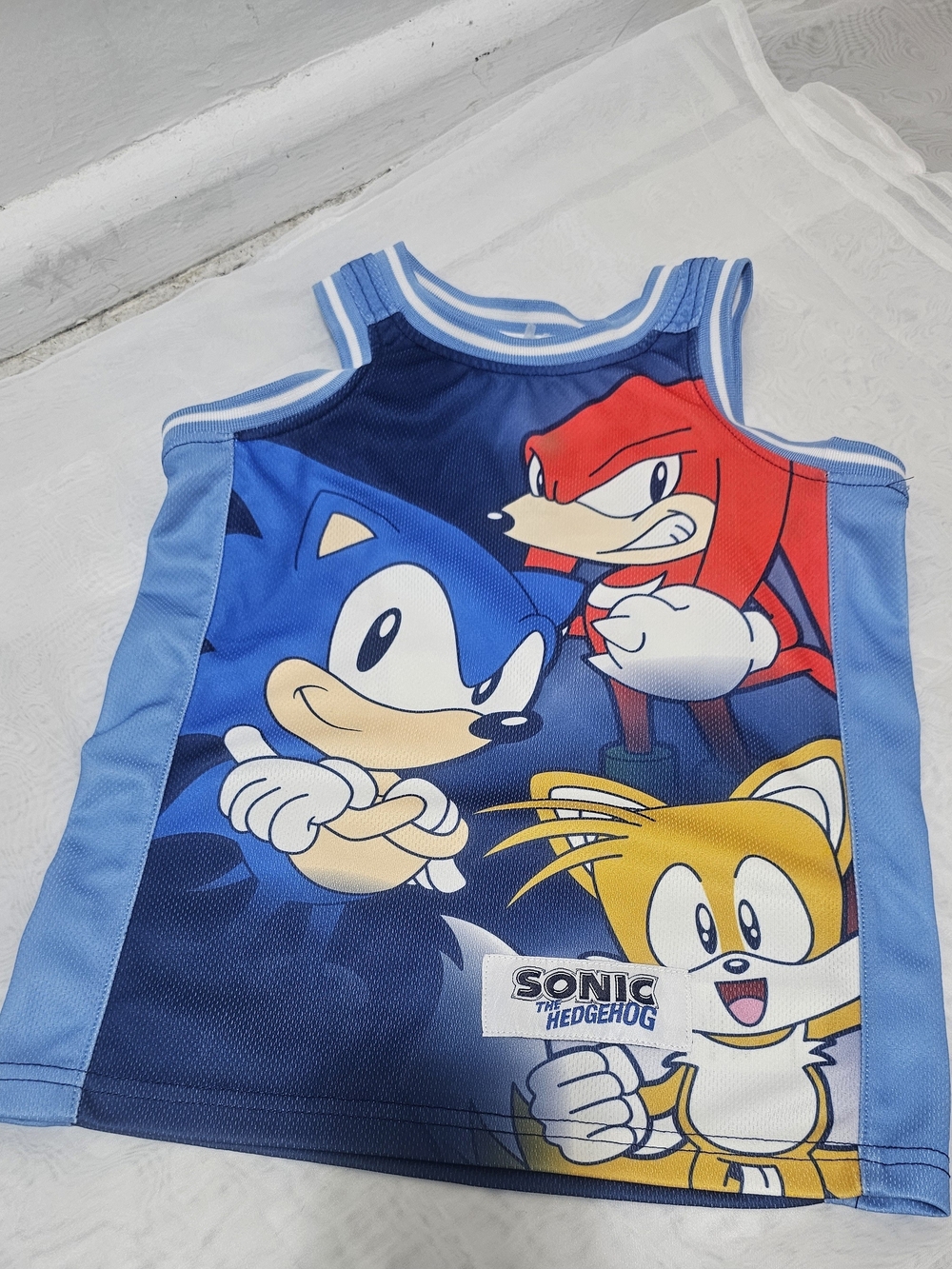 Sonic the Hedgehog Boys' Blue Graphic Tank Top
